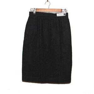 New Vintage Amanda Smith Black Pencil Skirt Size 8